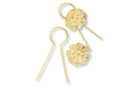 Attaches dorées à piquer 3 cm + 50 chapeaux - Lot de 50 - Clous et épingles 12965 - 10doigts.fr