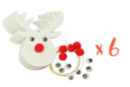 Suspensions Rennes de Noël - Lot de 6 - Kits créatifs de Noël - 10doigts.fr