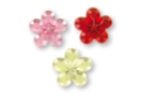 Mini strass fleurs colorés - 72 strass adhésifs - Strass autocollants - 10doigts.fr