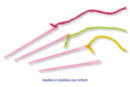 Aiguilles en plastique - Lot de 8 - Fils à tricoter - 10doigts.fr