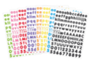 Gommettes alphabet - 8 couleurs assorties - Gommettes Alphabet, messages - 10doigts.fr