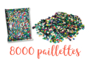 Sequins couleurs assorties - 8000 sequins - Paillettes à piquer 10135 - 10doigts.fr