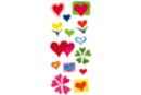 Stickers coeurs en plastique pour céramique, verre et miroirs - 1 planche - Stickers Fantaisies - 10doigts.fr