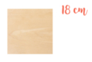 Support bois carré 18 x 18 cm (Epaisseur : 3 mm) - Silhouettes en bois - 10doigts.fr
