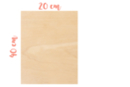Rectangle en bois 20 x 40 cm, Ep: 5 mm - Silhouettes en bois 18605 - 10doigts.fr