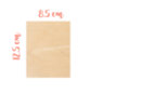 Rectangle en bois 8.5 x 12.5 cm, Ep: 3 mm - Silhouettes en bois 18603 - 10doigts.fr