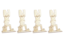 Supports mot "Noël" + socle en bois - 4 pièces - Supports de Noël à décorer - 10doigts.fr
