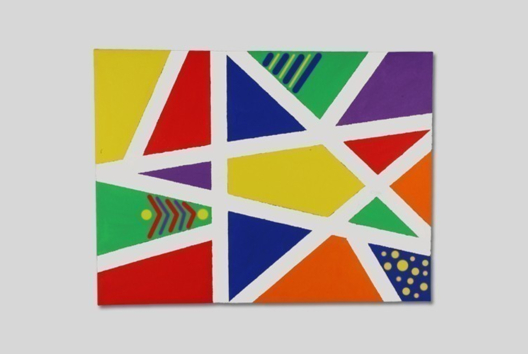 Tableau art abstrait enfants - Activités manuelles peinture - 10doigts.fr