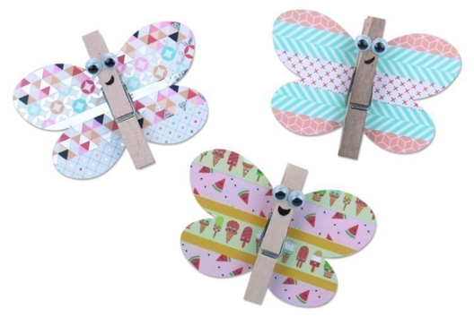 Fabriquer un magnet papillon avec une pince à linge - Activités manuelles carterie - 10doigts.fr - 2