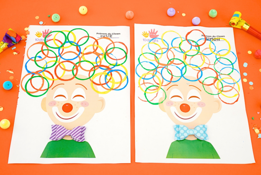 activite facile clown peinture petits - Activités manuelles Carnaval, Mardi gras - 10doigts.fr - 2