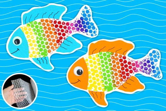 Activite Manuelle Papier Bulle Poisson - Activités manuelles peinture - 10doigts.fr