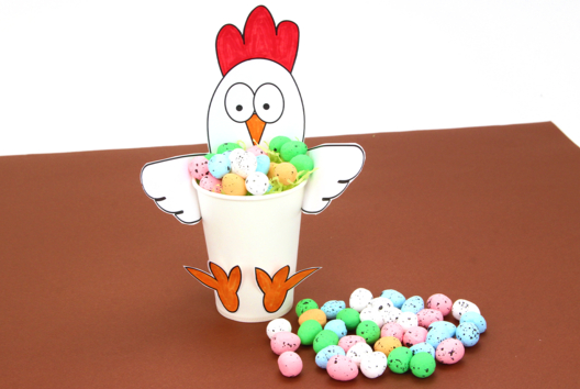 Activité Poule Pâques Enfant - Activités manuelles Pâques - 10doigts.fr - 2