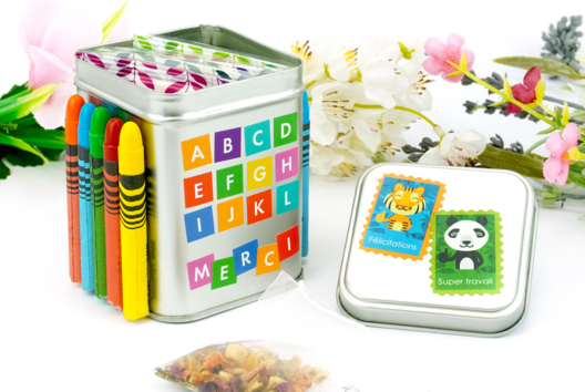 boite à thé cadeau maitresse fin d'année - Activités manuelles cadeaux école - 10doigts.fr
