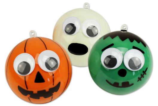 Boules lumineuses Halloween citrouille monstre fantôme - Activités manuelles Halloween - 10doigts.fr - 2