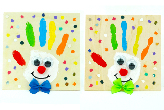 Bricolage Carnaval Enfant Empreinte peinture - Activités manuelles Carnaval, Mardi gras - 10doigts.fr