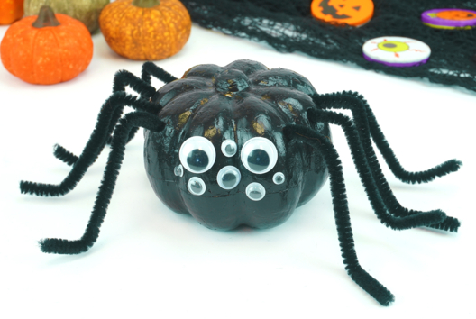 Bricolage enfant araignée citrouille - Activités manuelles Halloween - 10doigts.fr - 2