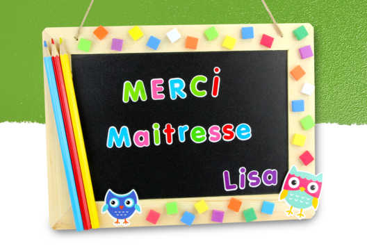 cadeau maitresse ardoise - Activités manuelles cadeaux école - 10doigts.fr
