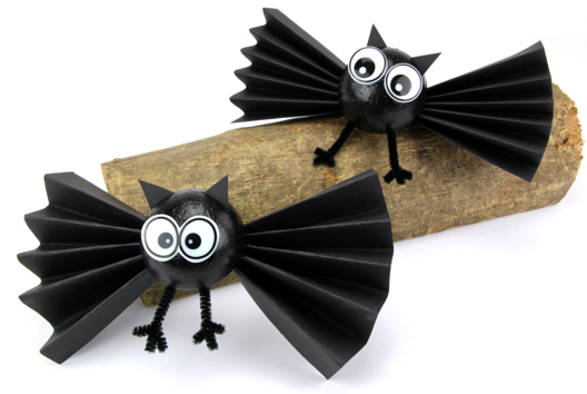 chauve souris papier halloween - Activités manuelles Halloween - 10doigts.fr