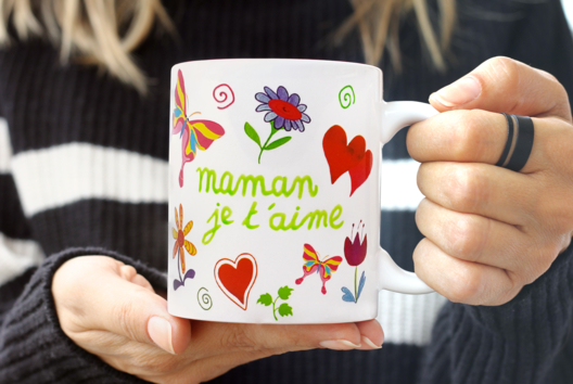 mug cadeau fête des mères enfant - Activités manuelles cadeaux école - 10doigts.fr - 2