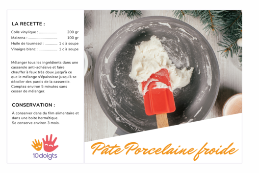 pâte à porcelaine froide recette - Activités manuelles modelage - 10doigts.fr - 2