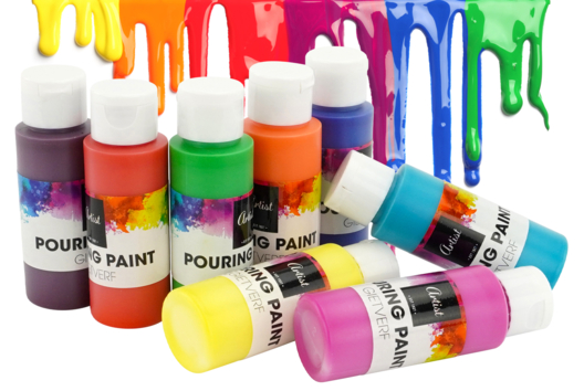 Acrylique Pouring - Peinture acrylique - 10doigts.fr