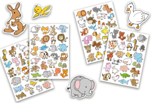 Gommettes Animaux - Gommettes, stickers - 10doigts.fr