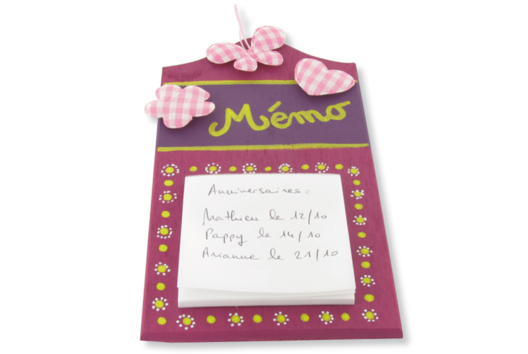 Planchettes Mémo vichy - Activités manuelles fête des mères - 10doigts.fr - 2