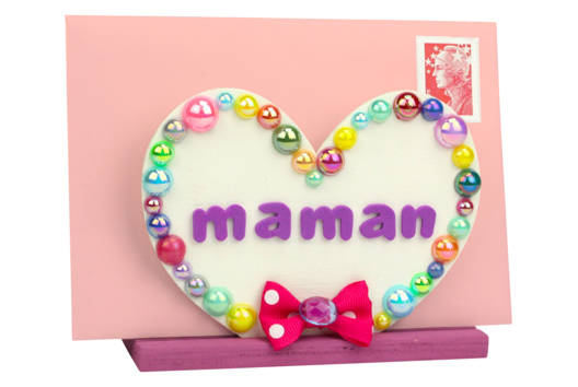 porte courrier coeur cadeau fête des mères - Activités manuelles fête des mères - 10doigts.fr - 2