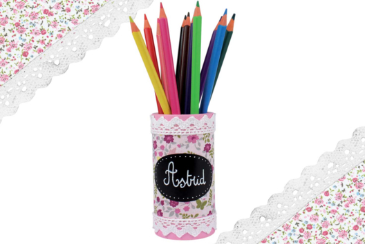 pot crayon dentelle - Activités manuelles objets décorés - 10doigts.fr