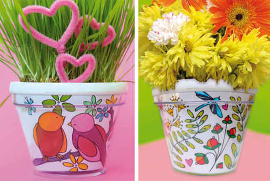 Pot de fleur à colorier - Activités manuelles fête des mères - 10doigts.fr - 2