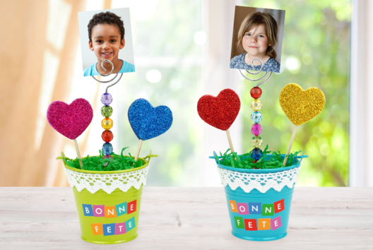 seau photo cadre cadeau fête des mères - Activités manuelles fête des mères - 10doigts.fr