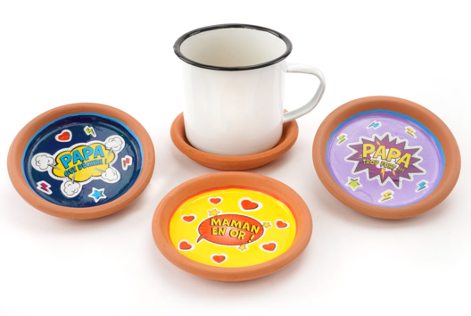 sous tasse cadeau fête des mères - Activités manuelles fête des mères - 10doigts.fr - 2