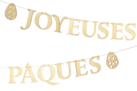 guirlande en bois mots pâques - Supports Pâques - 10doigts.fr