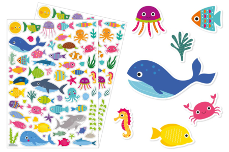 Gommettes poissons rigolos - Gommettes Animaux – 10doigts.fr