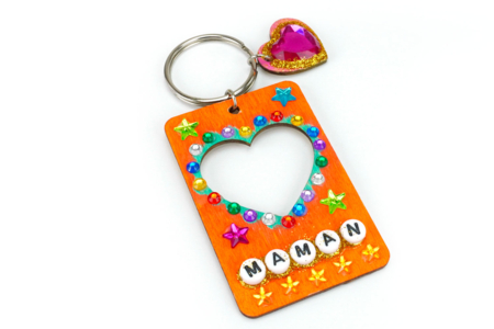 porte-clé coeur lettres alphabet - Bijoux messages – 10doigts.fr
