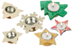 bougeoirs de noël - Bougeoirs en bois - 10doigts.fr