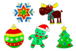 déco noël plastique - Supports de Noël à décorer - 10doigts.fr - 2