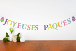 guirlande en bois joyeuses pâques - Supports Pâques - 10doigts.fr - 2