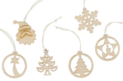 motifs noel bois - Guirlandes et suspensions Noël - 10doigts.fr - 2