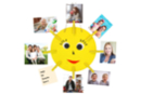 Kit porte-photo soleil en bois - Cadres photos en bois - 10doigts.fr