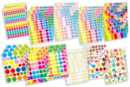 Maxi lot gommettes formes et couleurs - 2509 pcs - Gommettes formes assorties - 10doigts.fr