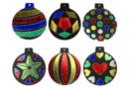 Kit cartes à métalliser Boules de Noël - 6 boules - Kits créatifs de Noël - 10doigts.fr