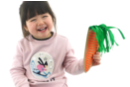 Kit grandes carottes à tisser - 6 pcs - Kits créatifs Pâques - 10doigts.fr