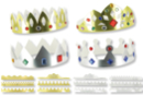 Couronnes métallisées or et argent - 12 pièces - Couronnes et Chapeaux pour Carnaval : Loisirs Créatifs pour Enfants - 10doigts.fr