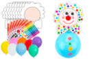 Kit clowns "ballon" à fabriquer - 8 pièces - Kits créatifs Carnaval - Activités manuelles et de bricolage pour Carnaval - 10doigts.fr