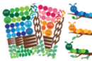Gommettes chenilles - 2 planches - Gommettes Animaux - 10doigts.fr