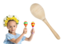 Maracas en bois naturel - Instruments en bois - 10doigts.fr