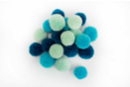 Pompons ronds camaïeu bleu - 20 pièces - Pompons - 10doigts.fr