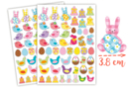 Gommettes de Pâques Vichy - 106 pcs - Gommettes de Pâques - 10doigts.fr