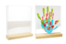 Cadres plexiglas + socle - 23 cm - Cadres photos en bois - 10doigts.fr